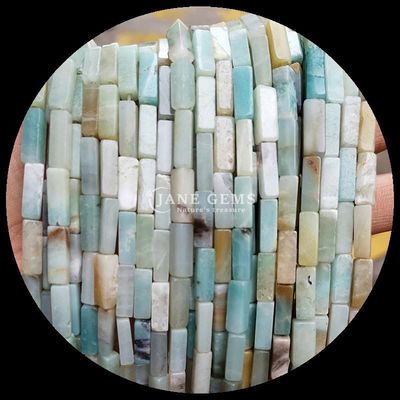 Unakite tự nhiên Malachite hình chữ nhật hình vuông Đá quý đinh sợi cho đồ trang sức DIY