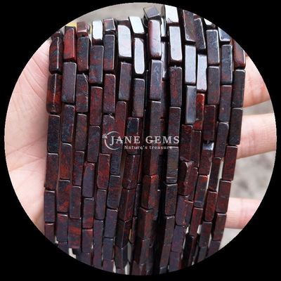 Unakite tự nhiên Malachite hình chữ nhật hình vuông Đá quý đinh sợi cho đồ trang sức DIY