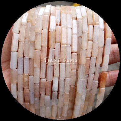 hình chữ nhật hình vuông đá quý hạt sợi Natural Yellow Jade Pink Aventurine