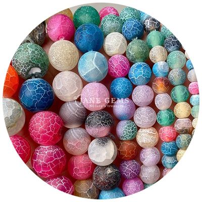Trà hỗn hợp màu xanh lá cây Agate được thay đổi màu sắc Agate Bulk Bead Strands cho phụ kiện trang sức