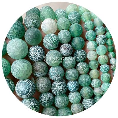Trà hỗn hợp màu xanh lá cây Agate được thay đổi màu sắc Agate Bulk Bead Strands cho phụ kiện trang sức