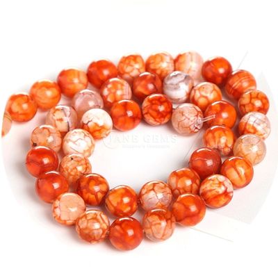 Các màu sắc khác nhau Ice Agate hình tròn mịn mịn và lỏng lỏng cho đồ trang sức & thủ công