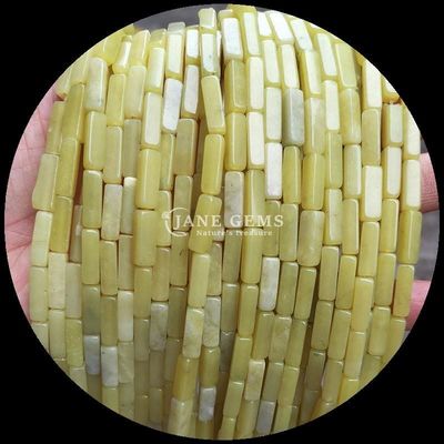 Đá quý tự nhiên hạt hình chữ nhật hình chanh Ngọc bạch tuộc Howlite lỏng lẻo cho DIY