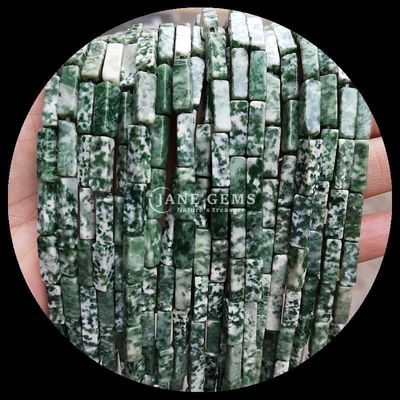 Đá quý tự nhiên hạt hình chữ nhật hình chanh Ngọc bạch tuộc Howlite lỏng lẻo cho DIY