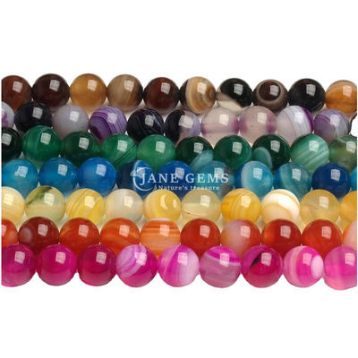 Vòng hình hạt Agate được đánh bóng mịn mịn để làm đồ trang sức và thủ công