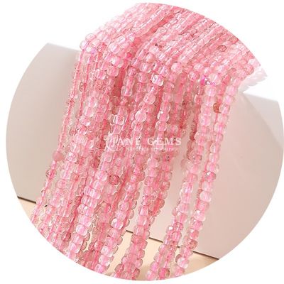 Ngọc quý Bead Strawberry Quartz Apatite Crystal Loose Beads For DIY Crafts Làm đồ trang sức