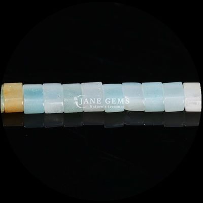 Đá quý tự nhiên đánh bóng kết thúc hạt hình khối Amazonite Picture Jasper Loose Bead Strands For Jewelry Making