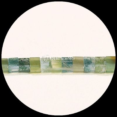 Đá quý tự nhiên đánh bóng kết thúc hạt hình khối Amazonite Picture Jasper Loose Bead Strands For Jewelry Making