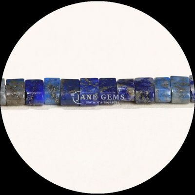 Đá quý tự nhiên đánh bóng kết thúc hạt hình khối Amazonite Picture Jasper Loose Bead Strands For Jewelry Making