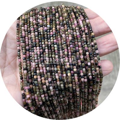 Đẹp tinh thể lỏng Bead Strand bạc Obsidian Tourmaline cho DIY thủ công làm