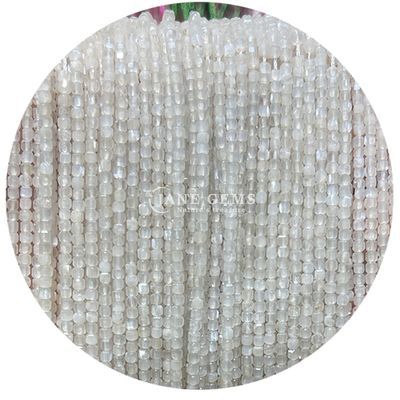 Đá quý tùy chỉnh hạt đá trăng màu trắng Prehnite màu tím ngọc bích
