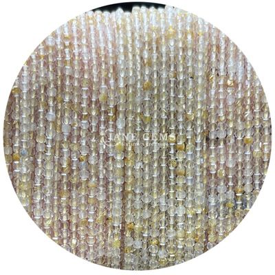 Đá quý tùy chỉnh hạt đá trăng màu trắng Prehnite màu tím ngọc bích