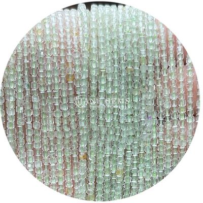Đá quý tùy chỉnh hạt đá trăng màu trắng Prehnite màu tím ngọc bích