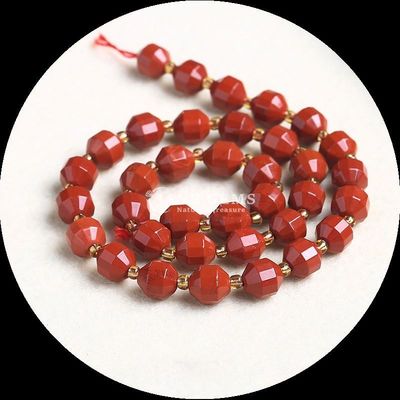 Natural Olive Shape Beads mặt bằng đá lỏng Bead màu đỏ Jasper Mookite Loose Strands cho đồ trang sức DIY