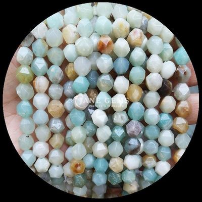 Đá ngọc thiên nhiên có mặt hình kim cương Rhodonite Amazonite