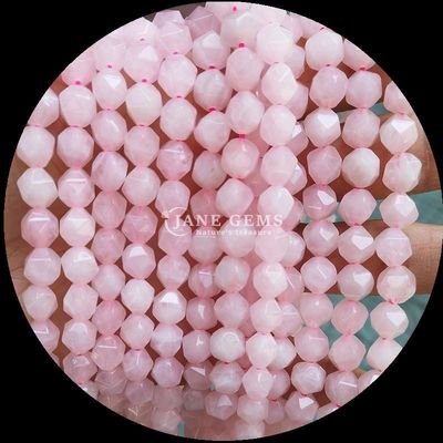 Đá quý tự nhiên hạt hình mặt hoa hồng thạch anh tourmaline dây lỏng cho làm đồ trang sức