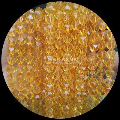 Viên ngọc quý tự nhiên có nhiều mặt màu sắc sôi động dưa hấu thạch anh Aquamarine Vòng đinh lỏng lỏng cho đồ trang sức DIY