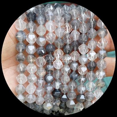 Viên ngọc quý tự nhiên có nhiều mặt màu sắc sôi động dưa hấu thạch anh Aquamarine Vòng đinh lỏng lỏng cho đồ trang sức DIY