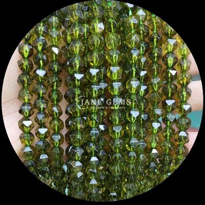 Viên ngọc quý tự nhiên có nhiều mặt màu sắc sôi động dưa hấu thạch anh Aquamarine Vòng đinh lỏng lỏng cho đồ trang sức DIY