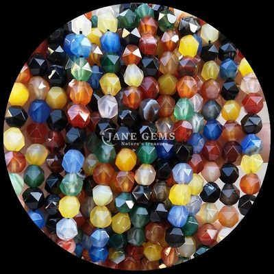 Đá cắt kim cương rực rỡ nhiều màu hạt đá quý tinh khiết tinh khiết Carnelian lỏng lẻo cho đồ trang sức tinh tế