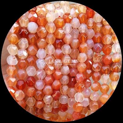 Đá cắt kim cương rực rỡ nhiều màu hạt đá quý tinh khiết tinh khiết Carnelian lỏng lẻo cho đồ trang sức tinh tế