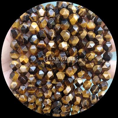 Đá quý hạt kim cương màu sắc khác nhau Đèn trang sức DIY 6mm 8mm 10mm Tourmaline Blue Tiger's Eye Loose Strands