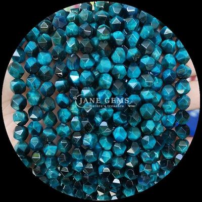 Đá quý hạt kim cương màu sắc khác nhau Đèn trang sức DIY 6mm 8mm 10mm Tourmaline Blue Tiger's Eye Loose Strands