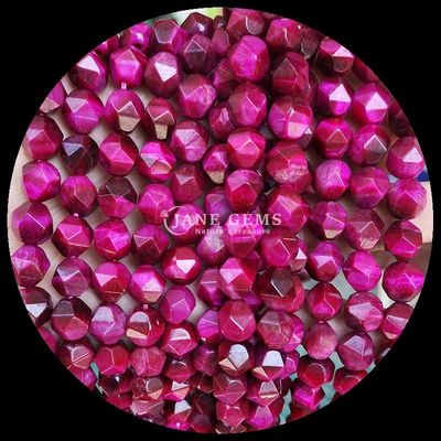 Nhiều màu năng lượng chữa bệnh mặt bằng đá tinh tế hạt màu xanh lá cây Tiger's Eye để làm đồ trang sức