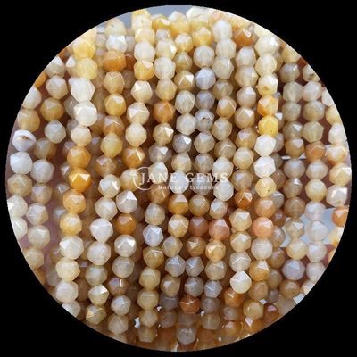 Loose Natural Diamond Faceted Gem Beads Morganite Pink Aventurine Loose Strands để làm đồ trang sức
