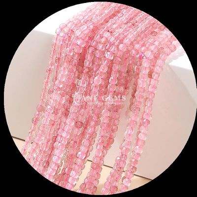 Nhiều màu sắc tự nhiên Mini Cube Quad Quartz đá quý hạt hoa hồng thạch anh Apatite cho DIY vòng đeo tay vòng cổ tai làm đồ trang sức