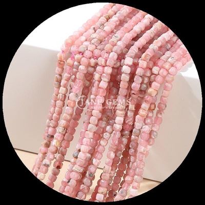 Đá tự nhiên đánh bóng hạt đá quý hình khối vuông Fluorite Labradorite Mini lỏng hạt đinh cho vòng tay / vòng cổ