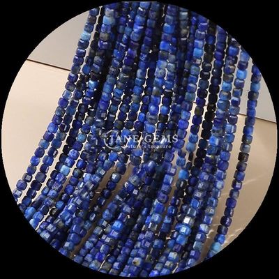 Đá đốm nhiều màu lapis lazuli Amazonite Cube Cut Perles đá quý để làm đồ trang sức DIY