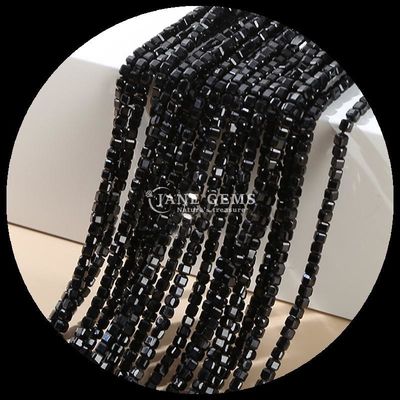 Đá quý cắt vuông được đánh bóng tự nhiên hạt bạc Obsidian Đá mặt trời để làm đồ trang sức