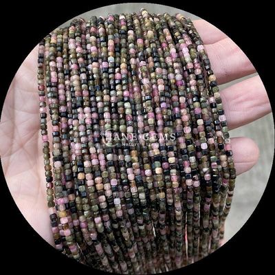 Đá quý cắt vuông được đánh bóng tự nhiên hạt bạc Obsidian Đá mặt trời để làm đồ trang sức