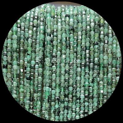 Đồ cube hình vuông có thể tùy chỉnh Viên ngọc quý vàng Quartz Rutilated Prehnite Loose Strands Viên ngọc trai