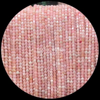 Màu sắc Mini Cube đá quý hạt màu hồng Opal và xanh lá cây Agate sợi cho đồ trang sức DIY