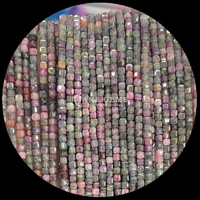 Màu sắc Mini Cube đá quý hạt màu hồng Opal và xanh lá cây Agate sợi cho đồ trang sức DIY