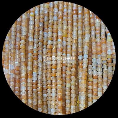 Màu sắc Mini Cube đá quý hạt màu hồng Opal và xanh lá cây Agate sợi cho đồ trang sức DIY