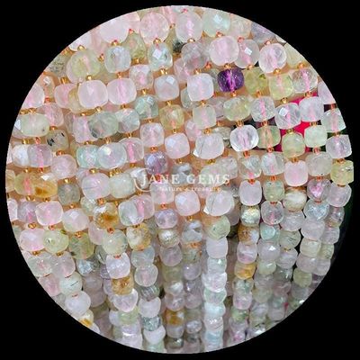 Đá ngọc tự nhiên đa màu đốm hình vuông Amethyst đốm lỏng đốm cho đồ trang sức DIY