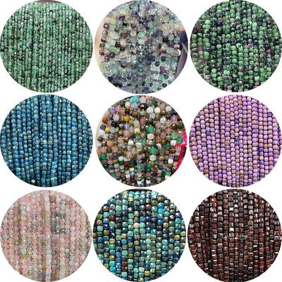 Đá ngọc tự nhiên đa màu đốm hình vuông Amethyst đốm lỏng đốm cho đồ trang sức DIY