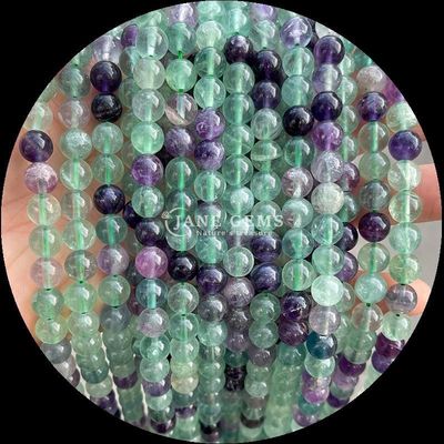 Đá quý tự nhiên với cắt tròn Moonstone Fluorite Ocean Jasper Loose Strands hạt cho đồ trang sức DIY