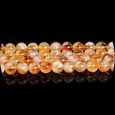Đá quý tròn Fire Quartz Smoky Quartz Bead Strands trong nhiều màu sắc khác nhau cho tự làm đồ trang sức