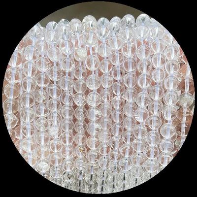 Hình dạng hình tròn tự nhiên Ngọc trai hạt tinh thể Quartz tinh thể Citrine Amethyst Sợi lỏng cho đồ trang sức DIY