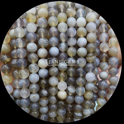 Hình dạng tròn đá quý màu đỏ dải Agate màu xanh lá cây dải Agate tự nhiên lỏng lỏng hạt dây đeo cho vòng tai DIY làm đồ trang sức