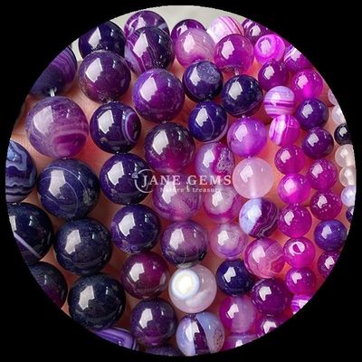 Vòng 8mm đánh bóng hạt đá quý tự nhiên sợi dây cho đồ trang sức làm đồ đạc đeo vòng tay đeo cổ nhiều màu