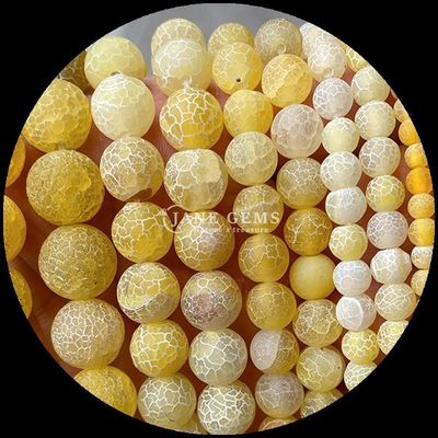 Đá quý hình tròn hạt màu vàng màu xanh dương thay đổi thời tiết Agate lỏng lẻo cho đồ trang sức DIY