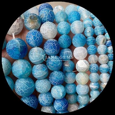 Đá quý hình tròn hạt màu vàng màu xanh dương thay đổi thời tiết Agate lỏng lẻo cho đồ trang sức DIY