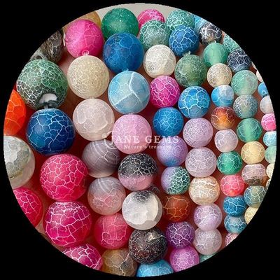 Nhiều màu Á-ga-tơ hạt 8mm kích thước hạt thiên nhiên đá quý cắt tròn cầu vồng thời tiết Á-ga-tơ lỏng dây cho quà DIY