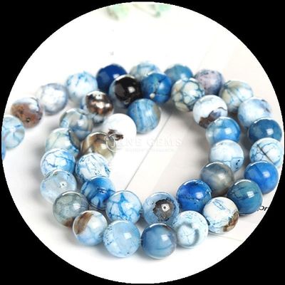 Nhiều màu đá quý hạt lửa Agate lỏng hạt sợi cho làm đồ trang sức DIY