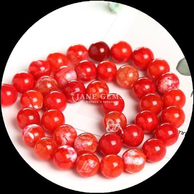Nhiều màu đá quý hạt lửa Agate lỏng hạt sợi cho làm đồ trang sức DIY
